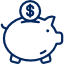 Piggy bank icon